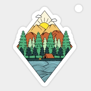 Mountains Diamond Sticker